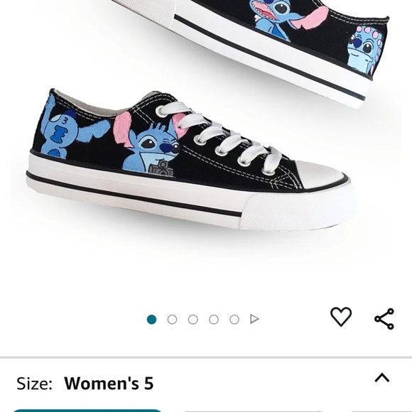 Hand painted Stitch canvas shoes - Picture 4 of 4